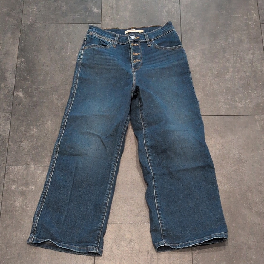 Levis Mile High Cropped Wide Leg Size 25